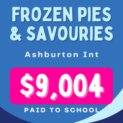 illustration showing funds raised by Ashburton Intermediate school for Pie Fundraiser