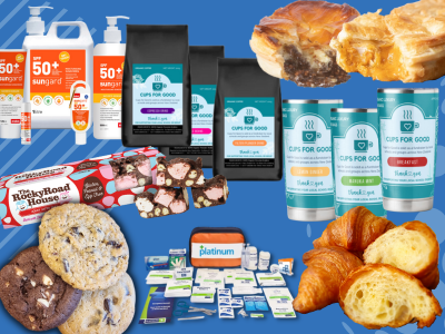 image shows a range of product fundraisers