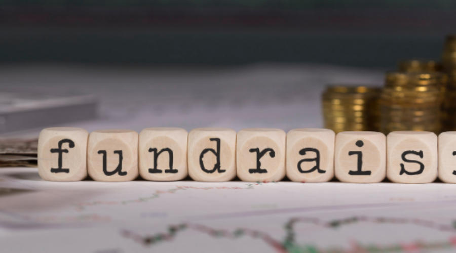 image showing the words fundraising written with scrabble tiles